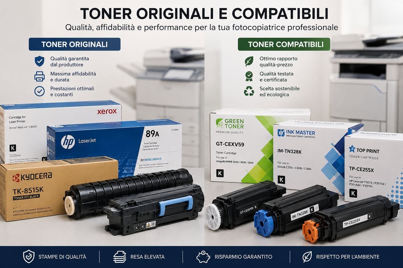 Materiali di consumo per stampanti e casse